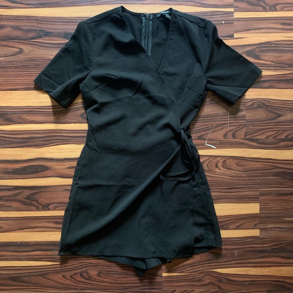 $5 if bundled; Forever 21 wrap romper black